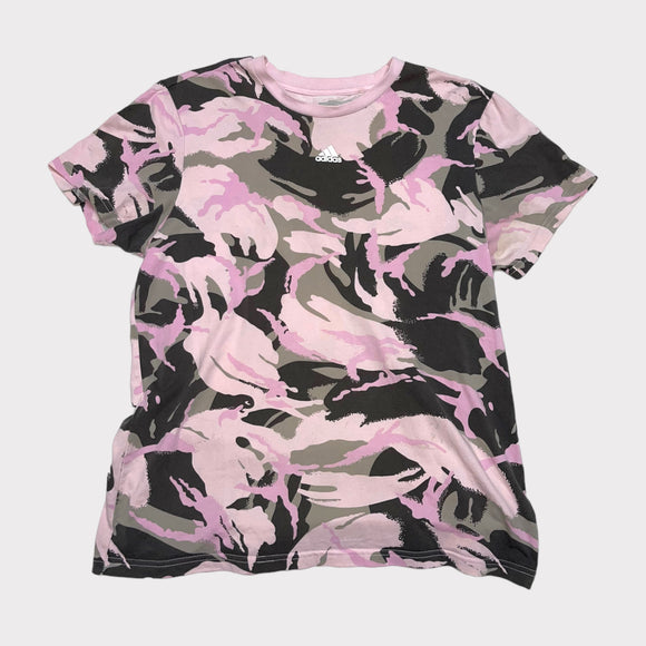 Adidas Pink Camo Classic Logo T-shirt - Women's Small