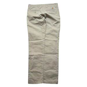 Carhartt Men's Cream Tan Sid Trousers Slim Straight Fit 30x30