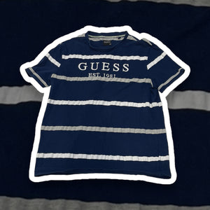 Guess Embroidered Spell Out T-shirt - Size Large