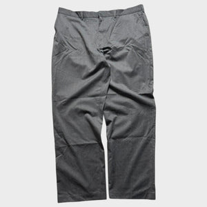 Tommy Hilfiger Chino Pants Men's Grey Baggy Straight Trousers 40x32 Vintage 90s