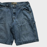 Lee Carpenter Shorts Baggy Relaxed Men's Blue Denim Jorts Size 36 Waist