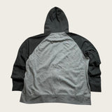 Russell Athletic Hoodie Men's Grey Blank Full Zip Size XXL Hooded Sweatshirt