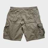 Wrangler Baggy Cargo Shorts Men's Tan Brown Relaxed Wide Leg Size 34 Waist