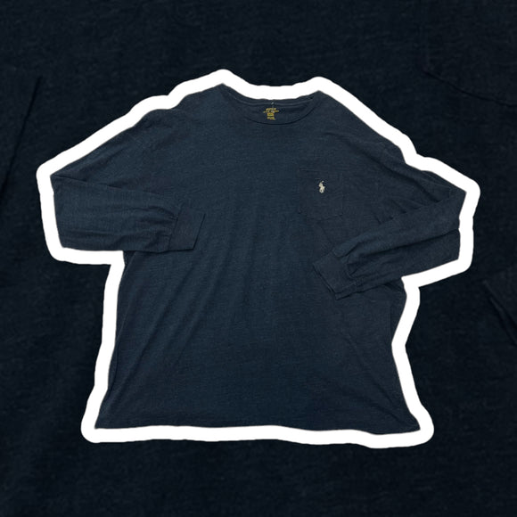 Ralph Lauren Long Sleeve Navy T-shirt - Size XXL