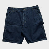 Wrangler Carpenter Shorts Men's Baggy Relaxed Navy Blue Denim Size 40 Waist