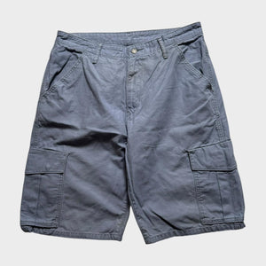 Levi's Cargo Shorts Baggy Relaxed Loose Men's Blue Cotton Canvas Size 34 Waist