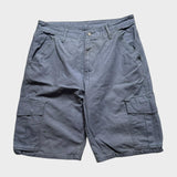 Levi's Cargo Shorts Baggy Relaxed Loose Men's Blue Cotton Canvas Size 34 Waist