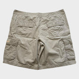 Eddie Bauer Baggy Cargo Shorts Men's Tan Cream Relaxed Wide Leg Size 40 Waist