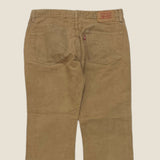 Levi's 507 Brown Corduroy Trousers - Size 32 Waist