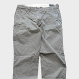 Ralph Lauren Men's Grey Chino Trousers Baggy Straight Wide Leg 34x30