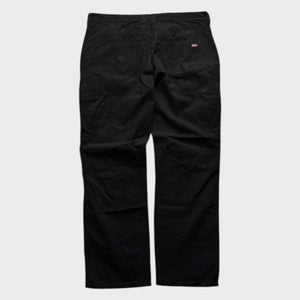 Dickies Carpenter Pants Baggy Relaxed Men's Black Straight Leg Trousers 38x32