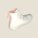 Converse Leather White And Pink Trainers - UK 5