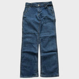 Carhartt Blue Carpenter Jeans Denim Pants Baggy Straight Leg Women's 28x27