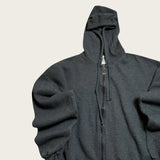 Russell Athletic Blank Hoodie Women's Grey Full Zip Hooded Sweatshirt Large