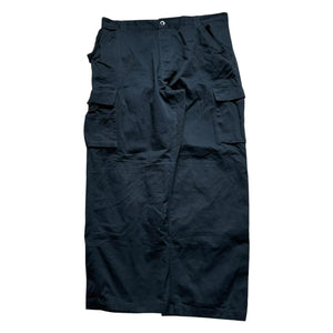 Baggy Cargo Pants RTY Workwear Men's Black Relaxed Straight Leg Trousers 36x27