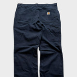 Carhartt Navy Carpenter Pants Men's Baggy Straight Wide Leg Trousers 38x29