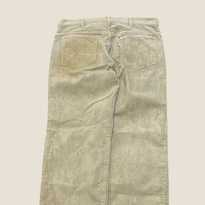 Vintage Levi's Cream Corduroy Trousers - Size 33 Waist