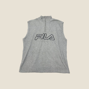 Vintage FILA Grey Fleece Gilet Vest - Men's Medium