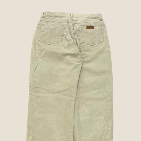 Vintage Wrangler Corduroy Cream Trousers - Size 28 Waist