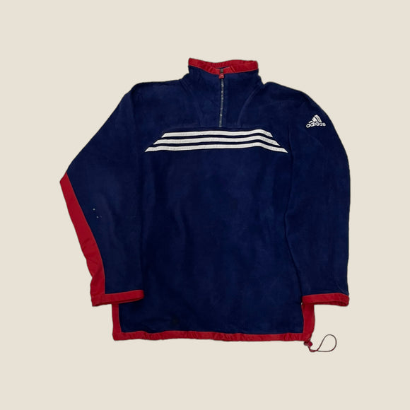 Vintage Adidas Spell Out Navy Fleece - Men's Large