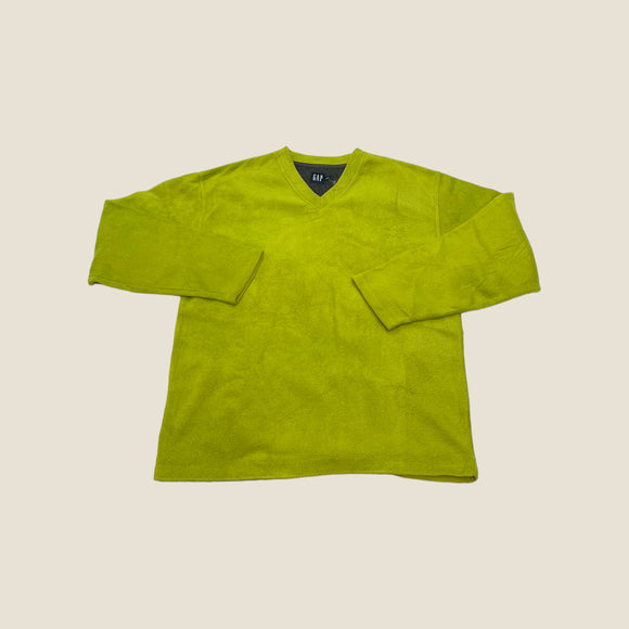 Vintage GAP Lime Fleece Sweatshirt - Men's Medium
