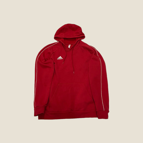 Adidas Red Spell Out Hoodie - Size Large