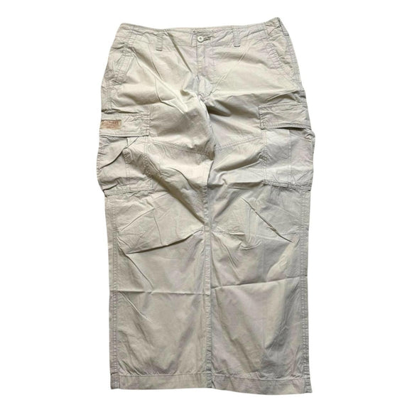 Vintage Ralph Lauren Men's Cream Tan Trousers Pants Baggy Wide Leg 38x30