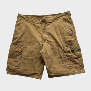Wrangler Cargo Shorts Men's Tan Brown Baggy Relaxed Canvas Cotton 38x21
