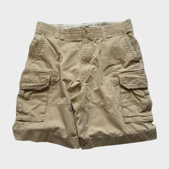 Ralph Lauren Cargo Shorts Men's Tan Baggy Relaxed Wide Leg 36 Waist