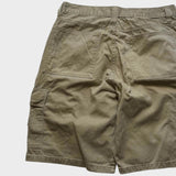 Wrangler Baggy Cargo Shorts Men's Tan Brown Baggy Relaxed Wide Leg 32 Waist