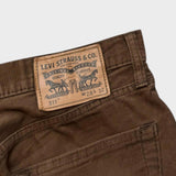 Levi's 511 Cords Corduroy Pants Men's Brown Trousers Slim Straight Leg 28x30