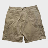Wrangler Baggy Cargo Shorts Men's Tan Brown Relaxed Wide Leg Size 42 Waist