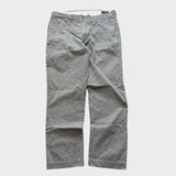 Ralph Lauren Men's Grey Chino Trousers Baggy Straight Wide Leg 34x30