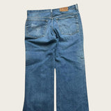 Levi's Bootcut Flared Jeans Relaxed Baggy Leg 517 Men's Blue Denim 38x32 Vintage 90s