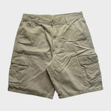 Wrangler Baggy Cargo Shorts Men's Tan Brown Relaxed Size 33 Waist