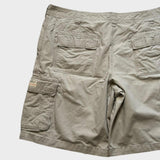 Eddie Bauer Baggy Cargo Shorts Men's Tan Cream Relaxed Wide Leg Size 40 Waist