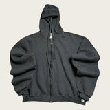 Russell Athletic Blank Hoodie Women's Grey Full Zip Hooded Sweatshirt Large