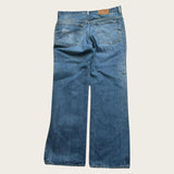 Levi's Bootcut Flared Jeans Relaxed Baggy Leg 517 Men's Blue Denim 38x32 Vintage 90s