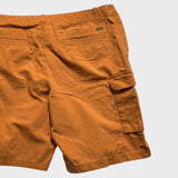 Izod Cargo Shorts Men's Orange Tan Baggy Relaxed Canvas Cotton Size 38 Waist
