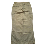 Baggy Cargo Pants Men's Criss Cross Tan Baggy Straight Leg Trousers Cotton 36x31