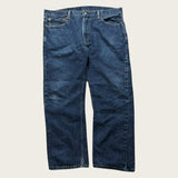 Levi's 505 Jeans Regular Straight Leg Navy Men's Blue Denim 38x27