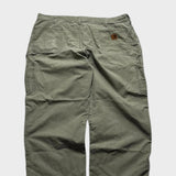 Carhartt Khaki Carpenter Pants Trousers Men's Baggy Wide Leg 44x30 Vintage