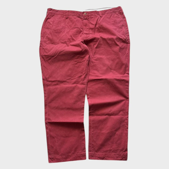 Ralph Lauren Pink Trousers Chino Pants Baggy Straight Wide Leg Men's 40x30