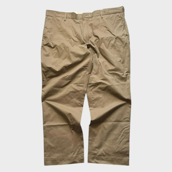 Ralph Lauren Chino Pant Men's Tan Brown Baggy Straight Wide Leg Trousers 38x29