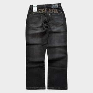 G-Star Raw Men's Straight Jeans Grey Embroidered Denim Deadstock New 30x30
