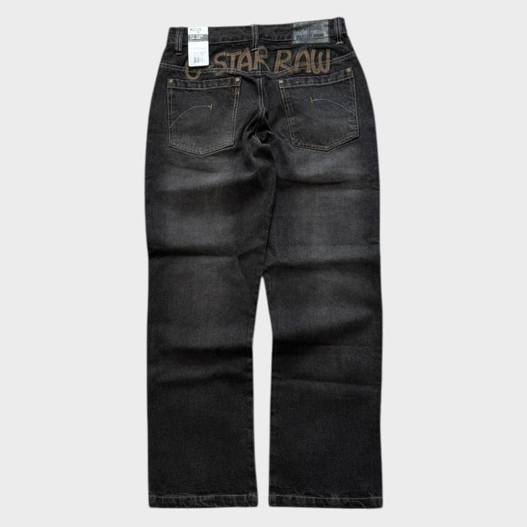 G-Star Raw Men's Straight Jeans Grey Embroidered Denim Deadstock New 30x30