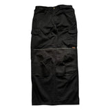 Baggy Cargo Pants Men's Black C&C Workwear Relaxed Straight Leg Trousers 34x29