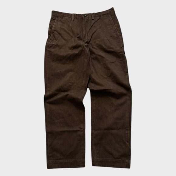 Ralph Lauren Chino Pants Men's Brown Preston Trousers Baggy Straight Leg 32x30