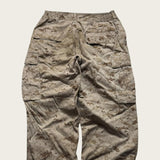 Camo Cargo Pants Baggy Men's Brown Relaxed Straight Leg Trousers 30x30 USA Army