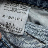 Lee Carpenter Shorts Baggy Relaxed Men's Blue Denim Jorts Size 36 Waist